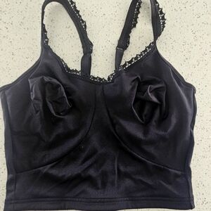 Longline Isontoner Skinny for Smooth Finish Black Lace Trim Camisole 34B